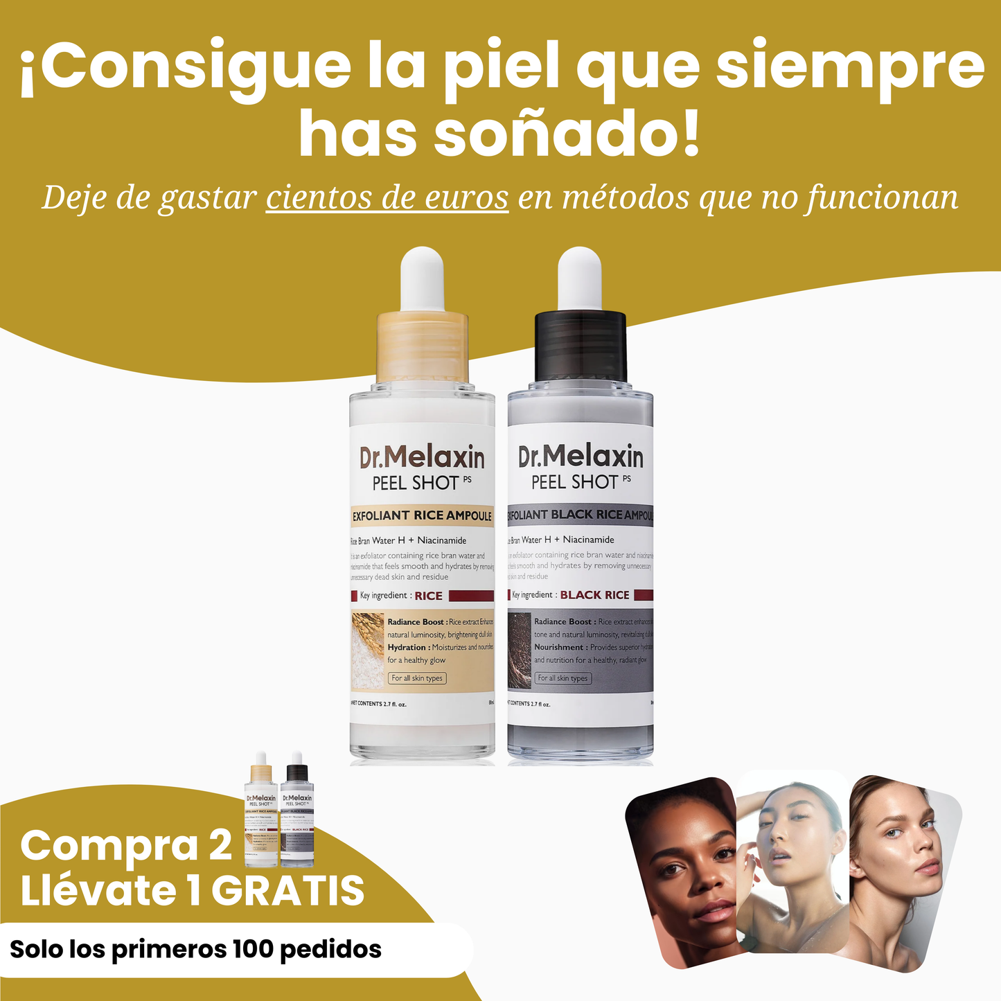 Dr. Melaxin – Tratamiento Dúo Peel Shot Glow con Arroz