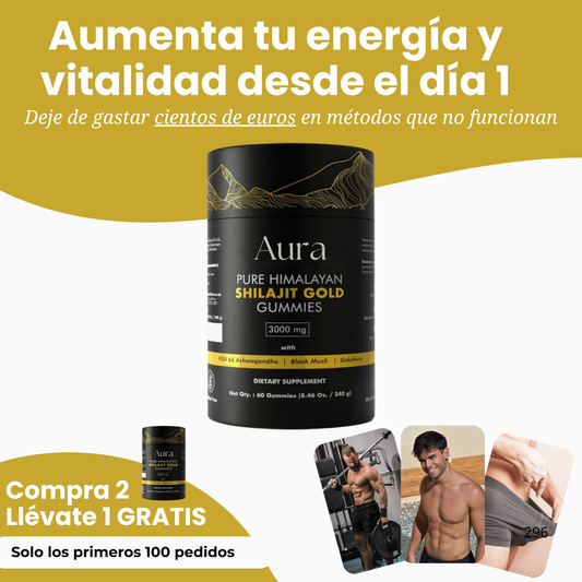 Aura Shilajit - Incrementa tu energía masculina